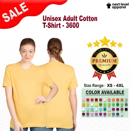 Next Level&reg; Crewneck Short Sleeve Unisex Adult Cotton T-Shirt Cool Blue {2}