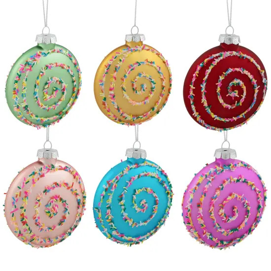 Northlight Christmas Cookie Glass Ornaments - 3.75" - Multi-Color - 6ct {4}