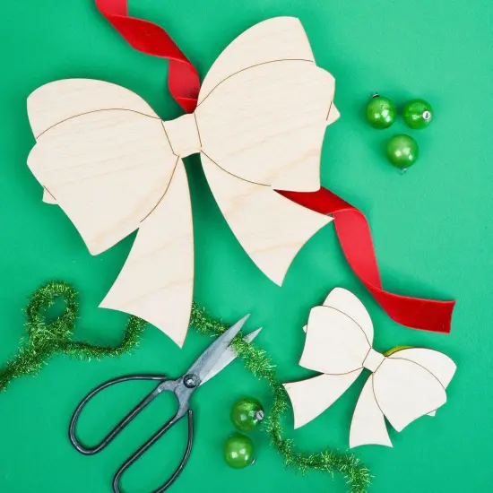 Christmas Wood Bow Cutout, From 6"- 18", Craft/Decor | Woodpeckers {4}