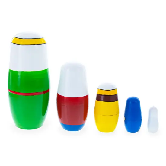 Set of 5 Nativity Scene Wooden Nesting Dolls 5.75 Inches {6}