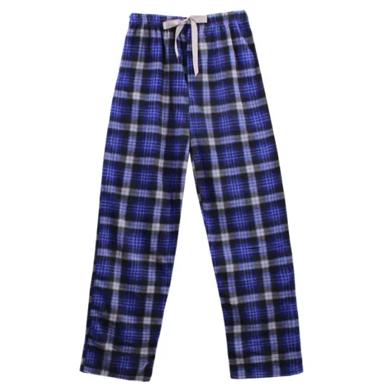 Mens Comfort Fleece Pants Blue and Grey Design Blue / Grey {1}