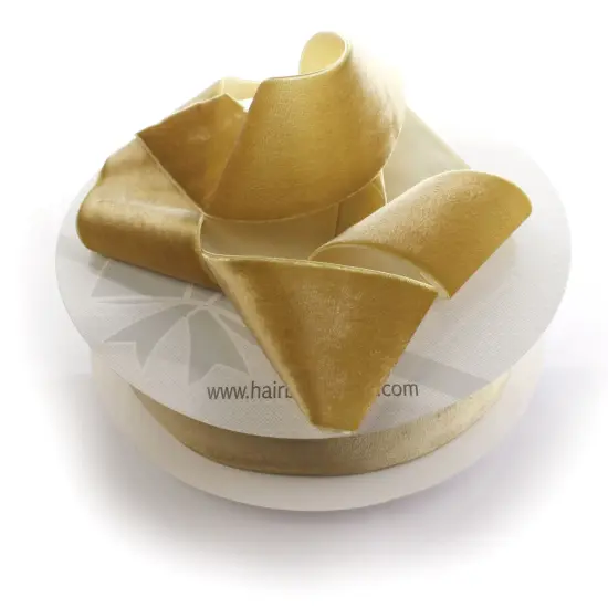 2" Velvet Ribbon (5yd & 25yd Spool Lengths) 662 Golden Yellow {3}