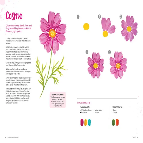 Happy Flower Painting for Beginners: Sweet & Simple Instructions for 20 Beautiful Blooms {3}