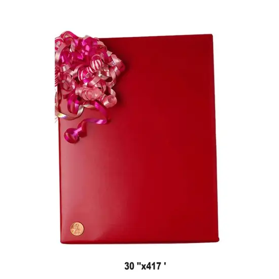 Vibrant Solid Wrap 30" x 417' Ideal for Gift & Craft Use {1}