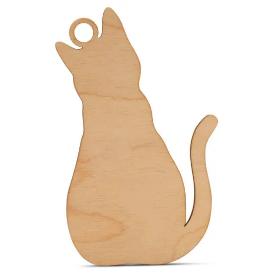 Cat Christmas Ornament, From 4"- 8", Wood Craft & Gift | Woodpeckers {1}