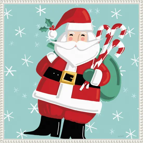 Festive Christmas I by Anne Tavoletti Framed Canvas Wall Art {1}