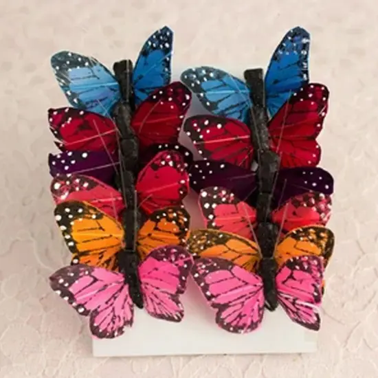 Feathery Monarch Butterfly Ties 1.5" &times; 1" {2}