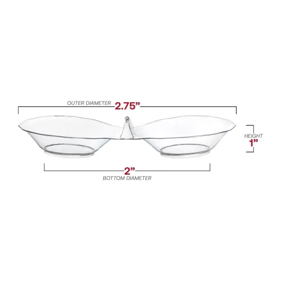 Clear Round 2-Hole Mini Plastic Candy Bowls (288 Bowls) {3}