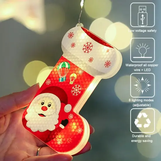 Kitcheniva Hanging Christmas Curtain Lights 10 Pcs {2}