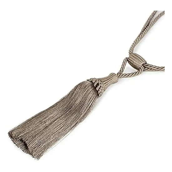 Silver Corded Tassels 1/8" x 33" {3}