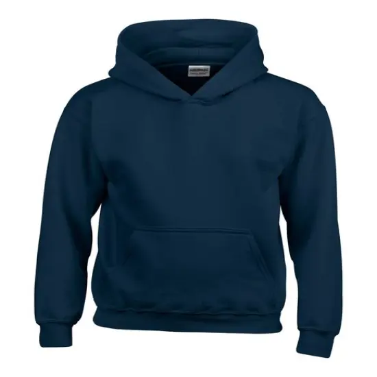 Gildan&reg; Youth Heavy Blend Long Sleeve Hooded Sweatshirt NAVY {1}