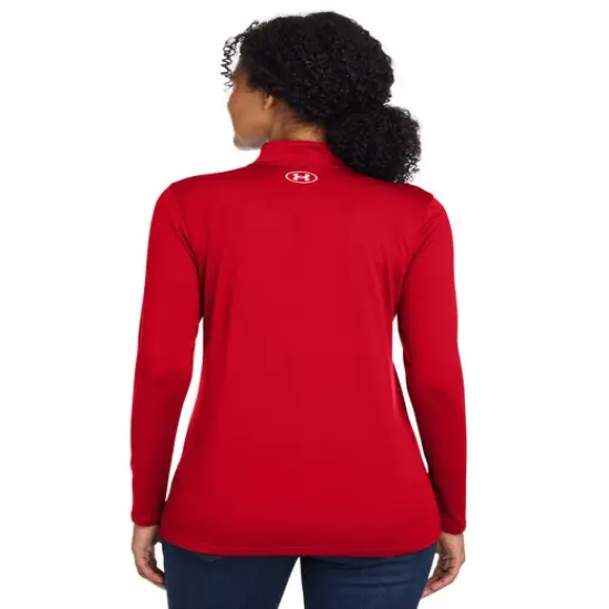 Under Armour&reg; Ladies Team Tech Half Zip MD GR LH/ WH {6}