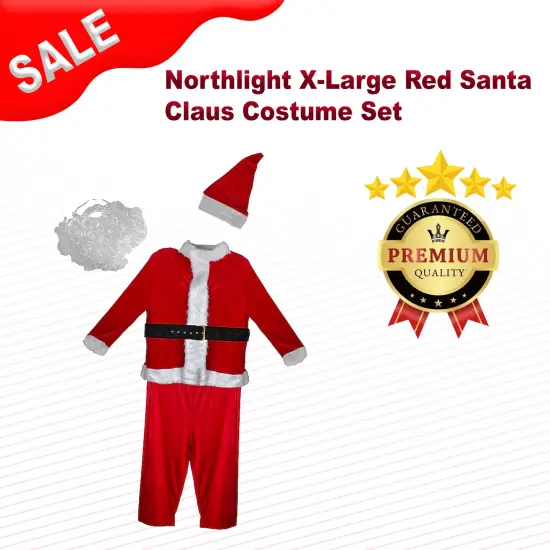 Northlight X-Large Red Santa Claus Costume Set {1}