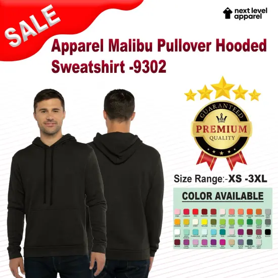 Next Level&reg; Malibu Pullover Full Sleeve Hooded Sweatshirt HTHR MIDNITE NVY {2}