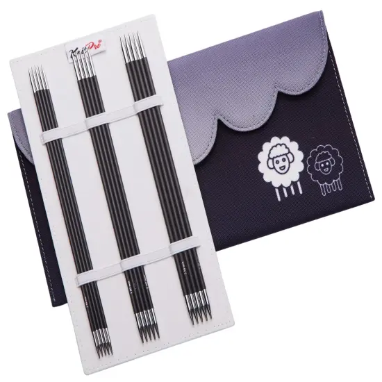 KnitPro-Karbonz Starter Dble Pointed Knitting Needle Set 8"-Set Of Six {1}