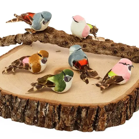 Handcrafted Colorful Angelic Birds 3 1/4 Inches {3}