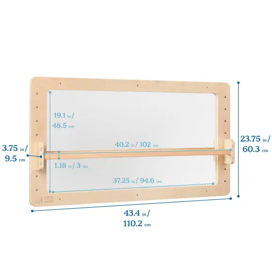 Wall-Mounted Coordination Mirror, Balance Mirror Natural {2}