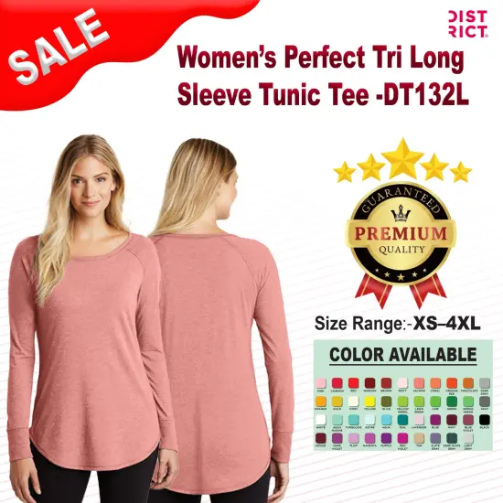 District&reg; Women&rsquo;s Tri Long Sleeve Tunic Tee Grey Frost {2}