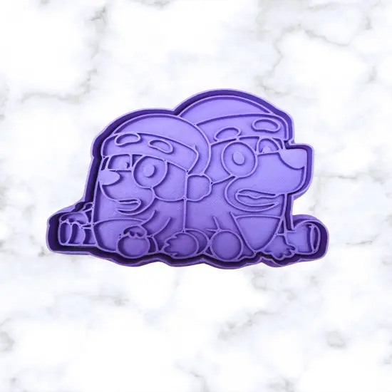 Bluey Heeler and Red Heeler Christmas Edition cookie cutters {2}