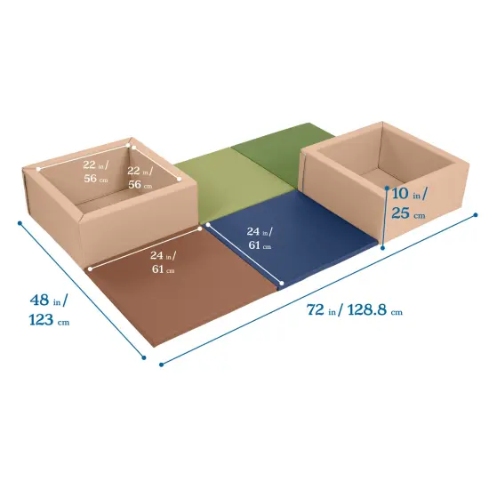 Play Patch Activity Mat and Toy Bins, Beginner Playset, 6-Piece Earthtone {2}