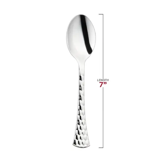 Shiny Silver Glamour Cutlery Disposable Plastic Spoons (600 Spoons) {3}