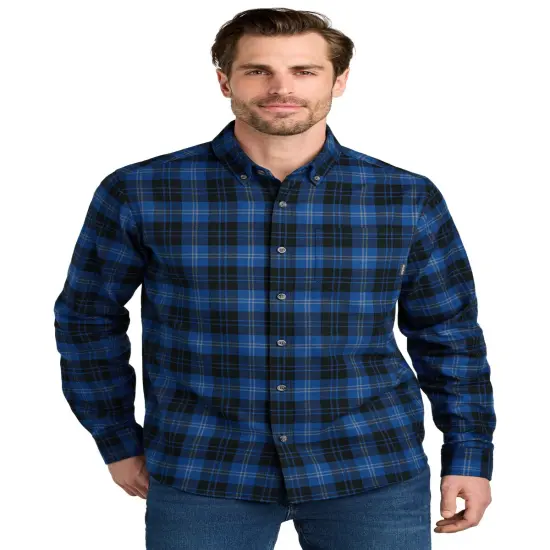 Eddie Bauer&reg; Long Sleeve Favorite Flannel Plaid Shirt Cobalt Tartan {1}