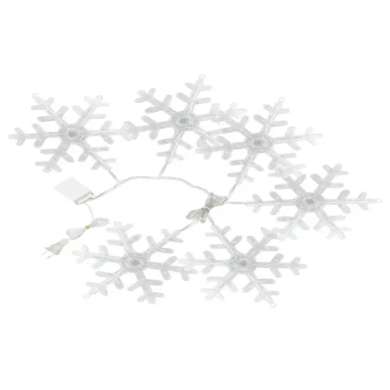 6 LED Snowflake Sparkle String Lights {2}