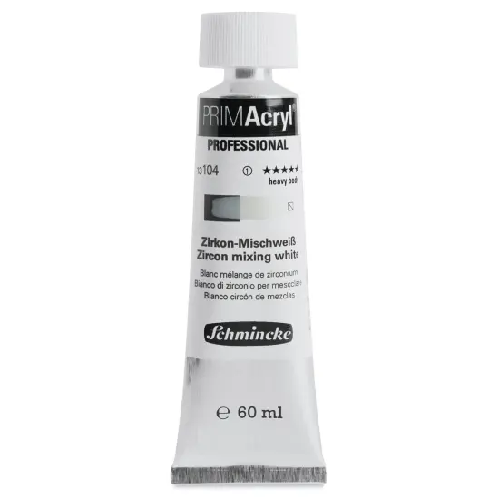 Schmincke Primacryl Professional Acrylic Paint - Zircon Mixing White, 60 ml Tube {1}