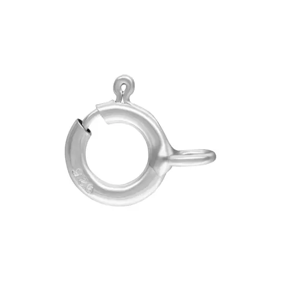 JewelrySupply Spring Ring Clasp 5mm w/Closed Ring Sterling Silver {1}