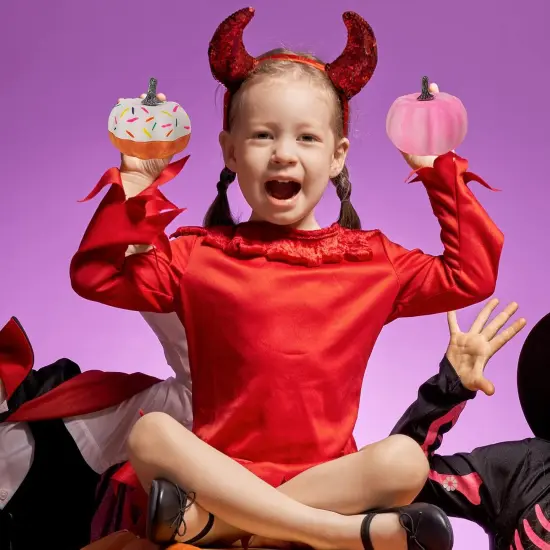 12 Sets DIY Fall Pumpkin Painting Kits Assorted White Foam {4}