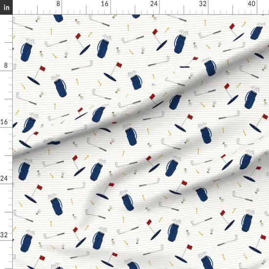Various Fabrics by the Yard or Fat Quarter Golfer Golf Tee Off Sports Custom Printed Fabric by Spoonflower {1}