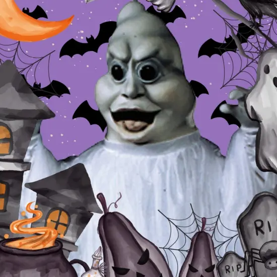 Ghost As Pictured Costume White Hooded Robe Perfect for Costume Parties {4}