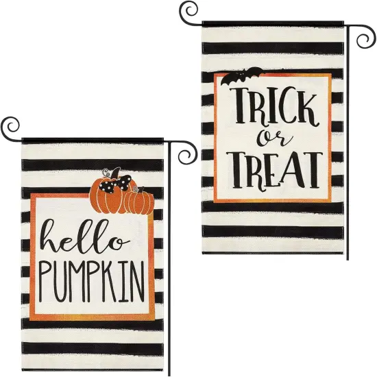 2 Pieces Halloween Garden Flags {1}