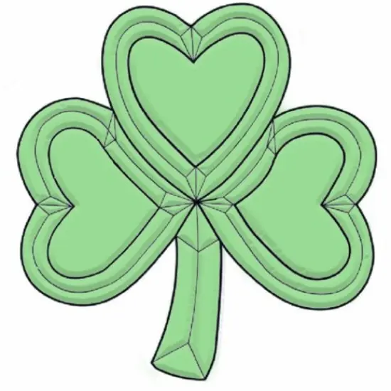 6-3/4" x 7-1/4" Colored Exquisite Glass Shamrock Bevel Cluster COEC126 {1}