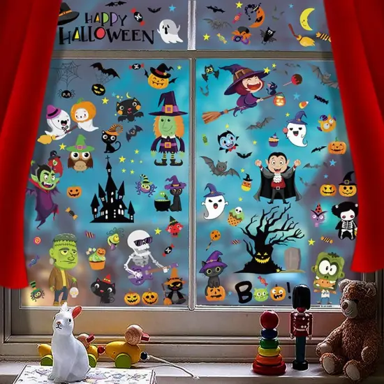 9 Sheets Halloween Window Clings {1}