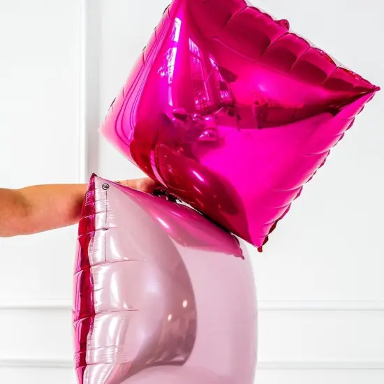 19 Inches Pink Metallic Foil Balloons Tunnel Arch Kit( Red and Pink) {3}