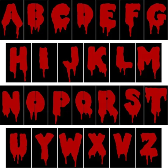 26pcs Halloween Letter Stencils Alphabet(Painting) {6}