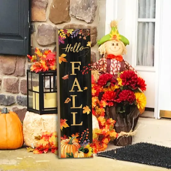 Hello Fall Porch Sign for Front Door (Hello Fall) {3}
