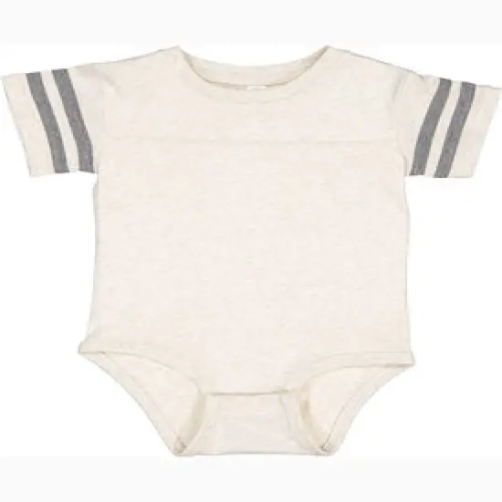 Rabbit Skins&reg; Infant Football Classic Crew Neck Short Sleeve Bodysuit NAT HTHGRAN HT {1}