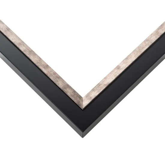 Photo Size Simple Silver Picture Frame - UV Acrylic, Foam Board Backing, Hanging Hardware {4}