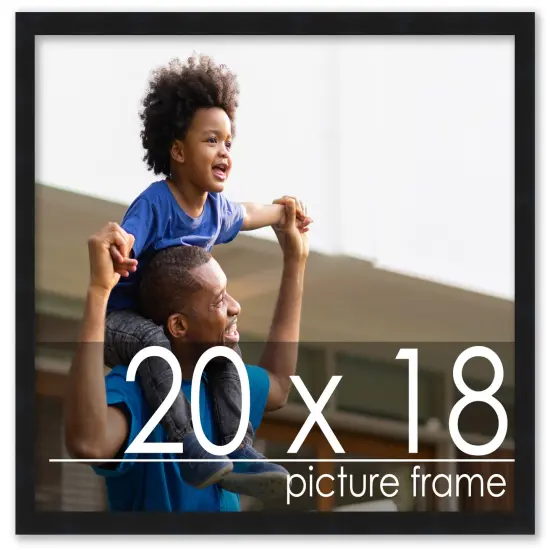 Modernist Black Picture Frame - UV Acrylic, Backing Board, Hanging Hardware Included {1}