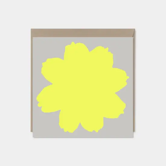 Yellow Flower Silhouette Card {1}