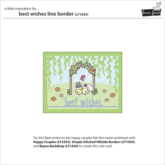 Lawn Cuts Custom Craft Die-Best Wishes Line Border {1}