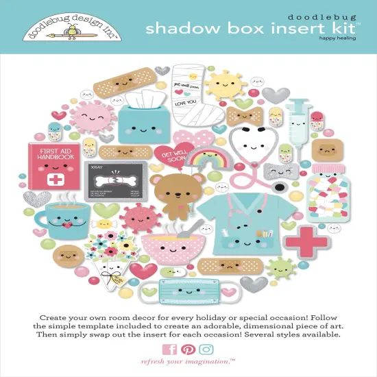 Doodlebug Design Shadow Box Insert Kit-Happy Healing {1}