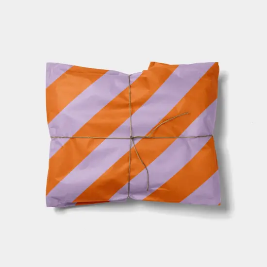 Orange and Violet Colorful Striped Gift {1}