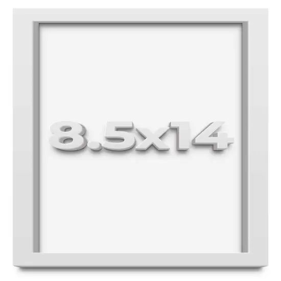 Photo Size Shadow Box 1" Depth White Picture Frame - UV Acrylic, Backing, Hanging Hardware {1}