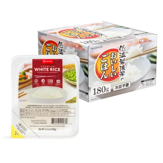 IRIS USA Japanese Rice, Instant White Microwave Rice 80 seconds {1}