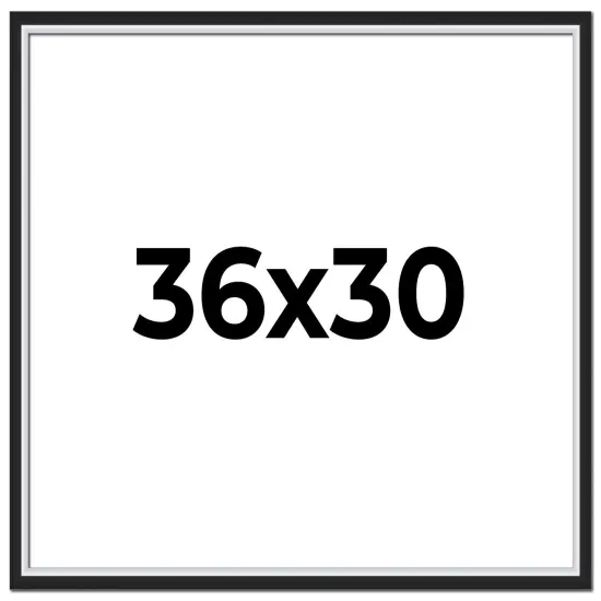 Flat Silver Picture Frame - UV Acrylic, Backing Board, Hanging Hardware Included {1}