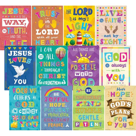 Bible Verses Small Poster Pack, 12 Posters {1}