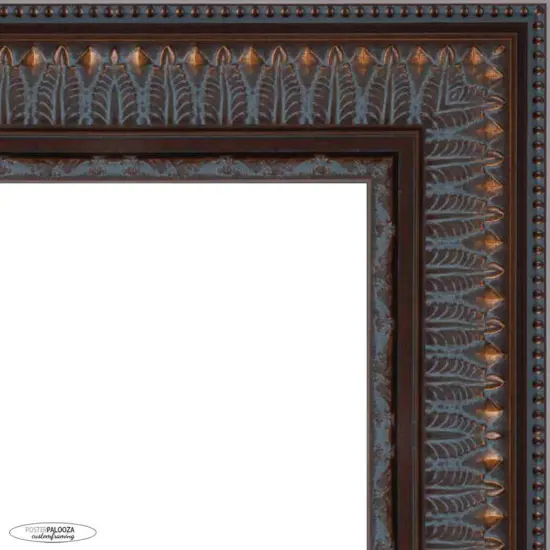 Panoramic 3.5" Wide Ornate Brown Frame - UV Acrylic, Foam Board Backing, Hanging Hardware {6}